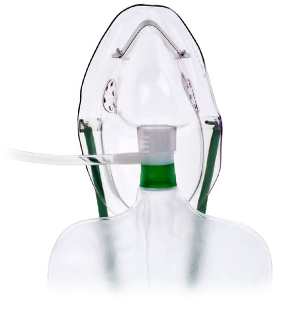 Masque oxygène adulte 60-80%, avec tuyau et réservoir HU41007